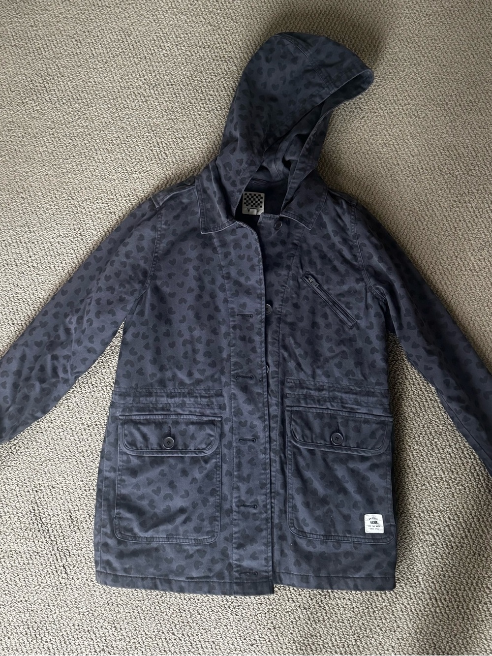 Vans Womens Tadao Button Up
Hooded Cotton Twill Casual Jacket